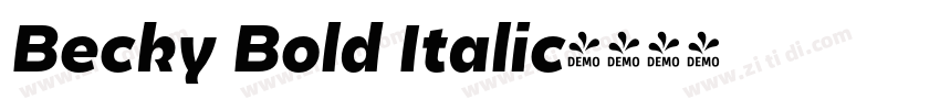 Becky Bold Italic字体转换